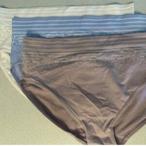 Breezies Floral Stripe Seamless Set of 3 High Cut-Wisteria-Large-NEW-A478508